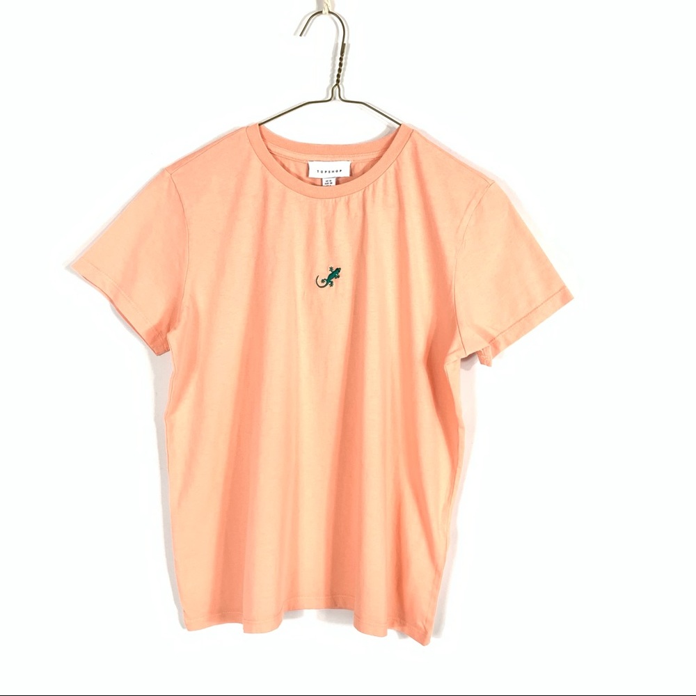 NWT Topshop Embroidered Gecko Tshirt size 6
